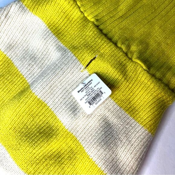 Boots & Barkley Mustard & Cream Stripe Cable Knit Dog or Cat Sweater Large New! - Picture 7 of 12